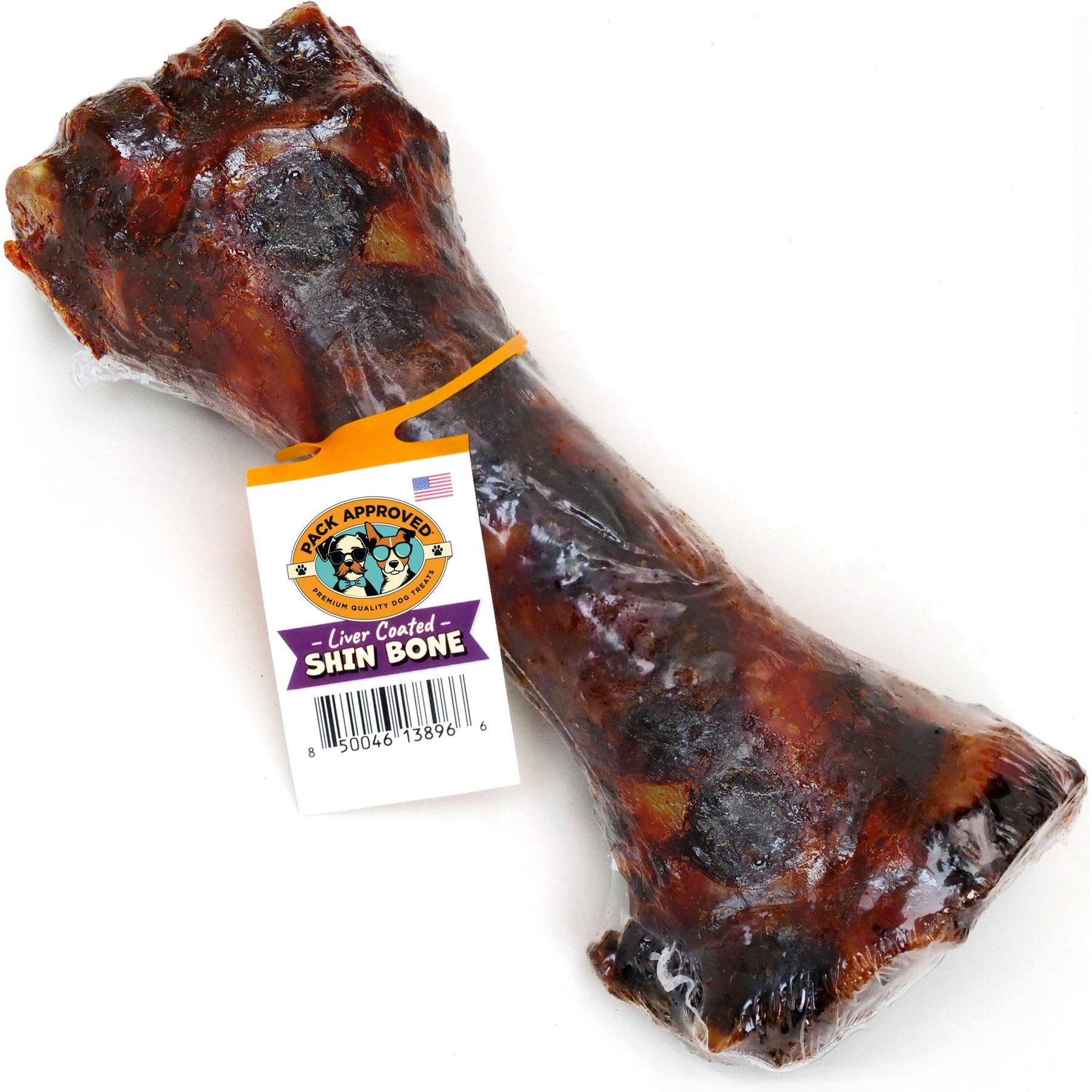 Pack Approved Liver Coated Beef Shin Large Dog Bone, 1 count