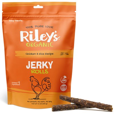 Riley's Riley's Chicken & Rice Jerky Dog Rolls Treats, 10-oz bag