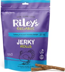 Riley's Turkey & Sweet Potato Jerky Dog Rolls Treats, 10-oz bag