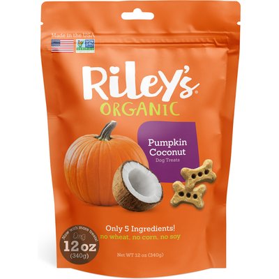 Riley's Riley's Pumpkin & Coconut Biscuit Dog Crunchy Treats, 12-oz bag