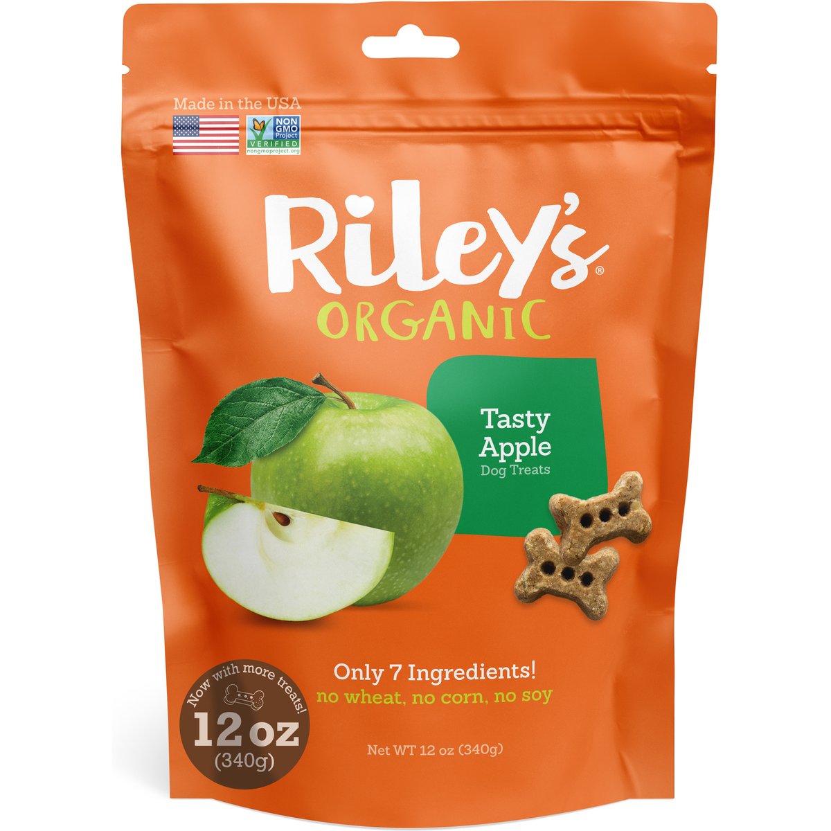 Riley's Apple Biscuit Dog Crunchy Treats, 12-oz bag