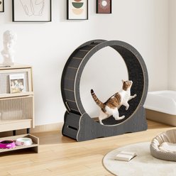 YODOLLA 38.2-in Exercise Running Wheel Cat Scratcher, Black