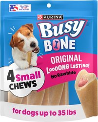 Busy Bone Long Lasting Rawhide-Free Real Meat Small Dog Treats, 4 count slide 1 of 8