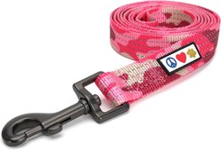 Pawtitas Nylon Reflective Dog Leash, Camouflage Pink, X-Small/Small: 6-ft long, 5/8-in wide