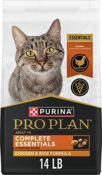 Purina Pro Plan Adult Shredded Blend Chicken & Rice Formula Dry Cat Food, 14-lb bag