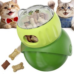 KADTC Wobble Dog & Cat Treat Dispensing Toy, Green, Small