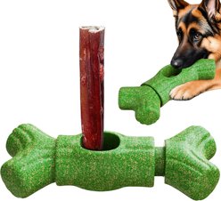 KADTC Durable Bully Stick Holder Dog Toy, Green, XX-Large