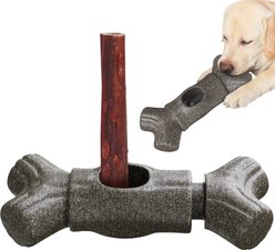 KADTC Durable Bully Stick Holder Dog Toy, Brown, Large