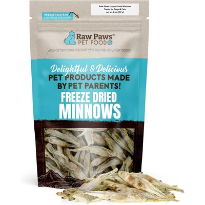 Raw Paws Raw Paws Minnows Freeze-Dried Dog & Cat Treats, 2-oz bag