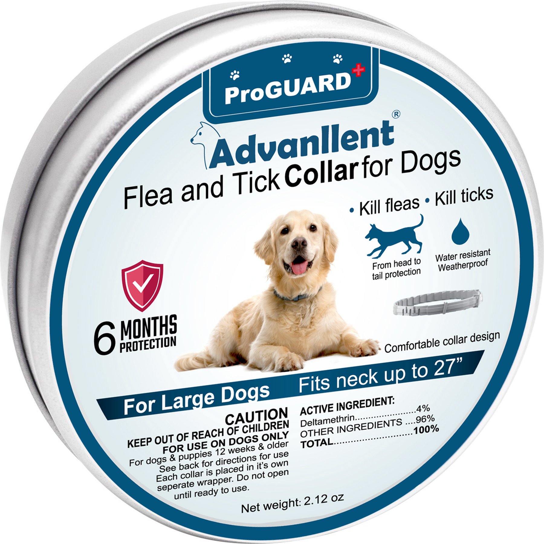 Advanllent Flea & Tick Treatment & Prevention Collar for Dogs, Over 18 lbs, 1 count