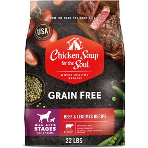 Chicken Soup for the Soul Beef & Legumes Recipe Grain-Free Dry Dog Food, 22-lb bag