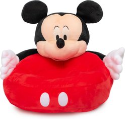 Buckle-Down Disney Mickey Mouse Hug Novelty Pillow Dog Character Bed, Red, 22.5 x 26 x 17.5-in