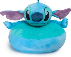 Buckle-Down Disney Stitch Hug Novelty Pillow Dog Character Bed, Blue, 22.75 x 23.5 x 15-in