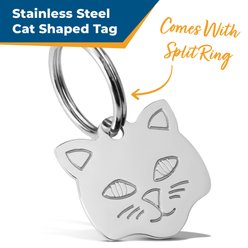 GoTags Personalized Cat Shaped ID Tag slide 2 of 5