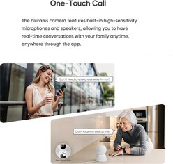blurams 2K Dual-Lens, 360° Panoramic PTZ, One-Touch Video Call, IR & Color Night Vision Indoor Dog Camera slide 2 of 7