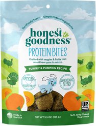 Honest To Goodness Turkey & Pumpkin Protein Bites Soft & Chewy Dog Treats, 5.5-oz bag