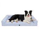 Ownpets Sofa-Style Orthopedic Bolster Dog Cooling Bed, Blue, Large