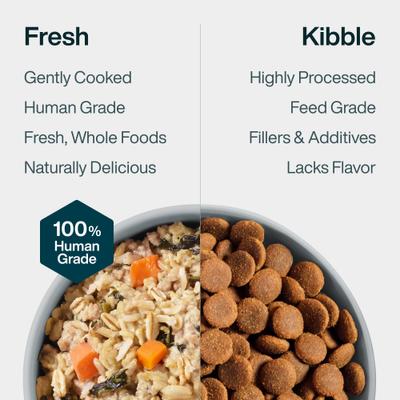 Show full view: JustFoodForDogs JustFresh Human Grade Home-Cooked Pork Recipe Fresh Dog Food, 12-oz pouch, pack of 7 slide 8 of 10