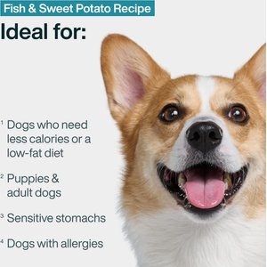 JustFoodForDogs Fish & Sweet Potato Recipe Frozen Human-Grade Fresh Dog Food, 72-oz pouch, case of 7