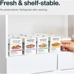 JustFoodForDogs Pantry Fresh Chicken & White Rice Fresh Dog Food, 12.5-oz pouch, case of 12