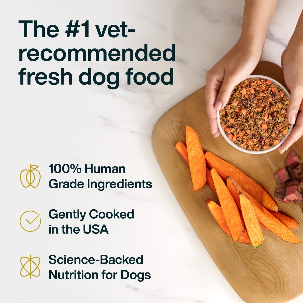 JUSTFOODFORDOGS Venison & Squash Recipe Frozen Human-Grade Fresh