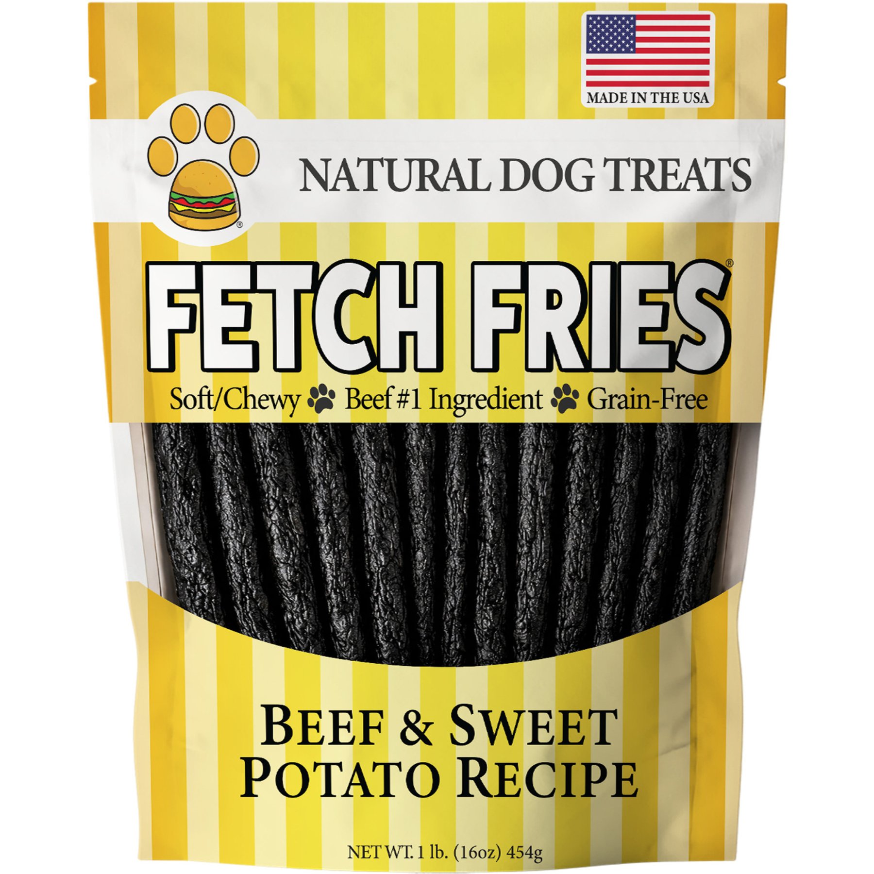 American Pet Food Fetch Fries Beef & Sweet Potato Dog Treats, 16-oz bag