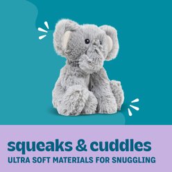 Pupstages Floppy Cuddle Companion Coconut Scented Elephant Plush Dog Toy, Grey, Small slide 2 of 6