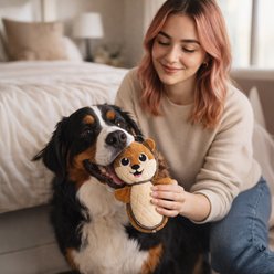 Outward Hound Xtreme Seamz Squirrel Plush Dog Toy, Brown, Medium slide 2 of 7