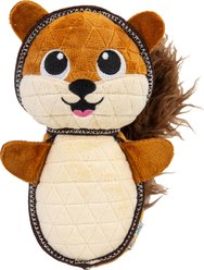 Outward Hound Xtreme Seamz Squirrel Plush Dog Toy, Brown, Medium