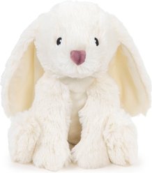 Pupstages Floppy Cuddle Companion Coconut Scented Bunny Plush Dog Toy, White, Small