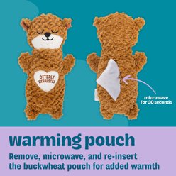 Pupstages Microwavable Calming Cuddle Companion Otter Plush Dog Toy, Brown slide 2 of 6