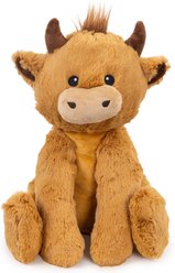 Pupstages Floppy Cuddle Companion Lavender Scented Cow Plush Dog Toy, Brown, Large