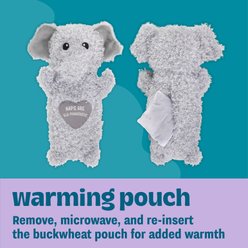Pupstages Microwavable Calming Cuddle Companion Elephant Plush Dog Toy, Grey slide 2 of 6