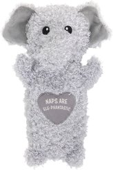 Pupstages Microwavable Calming Cuddle Companion Elephant Plush Dog Toy, Grey