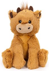 Pupstages Floppy Cuddle Companion Coconut Scented Cow Plush Dog Toy, Brown, Small