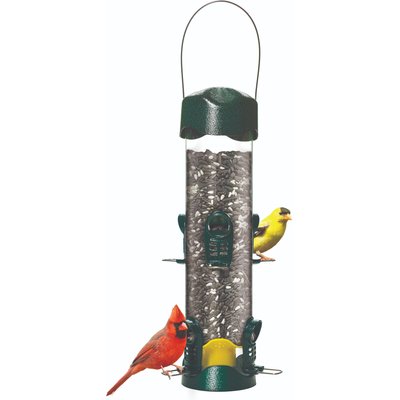 Brome Brome Mega 600 Tube Wild Bird Feeder, Green, 18-in