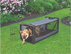 Etna Pop Open Portable Dog Kennel, Gray, 18.5 x 17.25 x 47-in slide 2 of 4