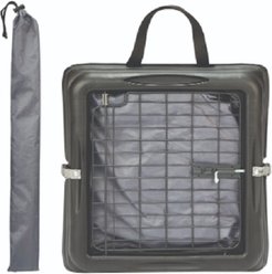 Etna Pop Open Portable Dog Kennel, Gray, 18.5 x 17.25 x 47-in