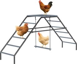 PawHut Coop Perches with Adjustable Swing Chicken Coop Accessories, 59.1 x 15.7 x 28.3-in