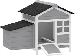 PawHut Chicken Coop with Nesting Box, Pull-Out Metal Tray, 1 to 2 Chicken Capacity, 36 x 25 x 27-in