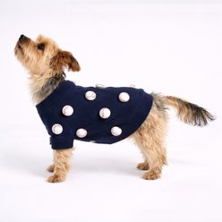 Found My Animal Baseball Icon Dog Sweater, Blue & White, XX-Large