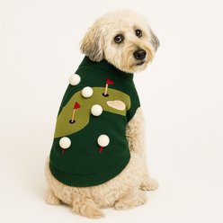 Found My Animal Golf Dog Sweater, Green, Medium