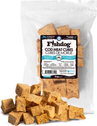 Palz&Co Fishdog Grain-Free Cod Meat Cube Dehydrated Dog Treats, 2-oz pouch
