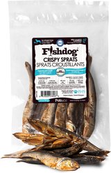 Palz&Co Fishdog Crispy Grain-Free Sprats Dehydrated Dog Treats, 2.5-oz pouch