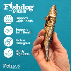 Palz&Co Fishdog Grain-Free Sardines Dehydrated Dog Treats, 2.5-oz pouch slide 2 of 9