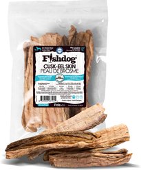 Palz&Co Fishdog Grain-Free Cusk-Eel Skins Dehydrated Dog Treats, 2.5-oz pouch