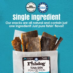 Palz&Co Fishdog Grain-Free Tuna Skins Dehydrated Dog Treats, 2.5-oz pouch slide 2 of 9