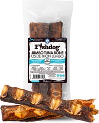 Palz&Co Fishdog Jumbo Grain-Free Tuna Bones Dehydrated Dog Treats, 3.5-oz pouch, 2 count