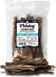 Palz&Co Fishdog Grain-Free Halibut Skins Dehydrated Dog Treats, 2.5-oz pouch