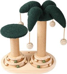 NonoPets Tropical Palm Tree 20-in Hemp Activity Center Tower Ball-Track Sisal-Scratching Cat Tree